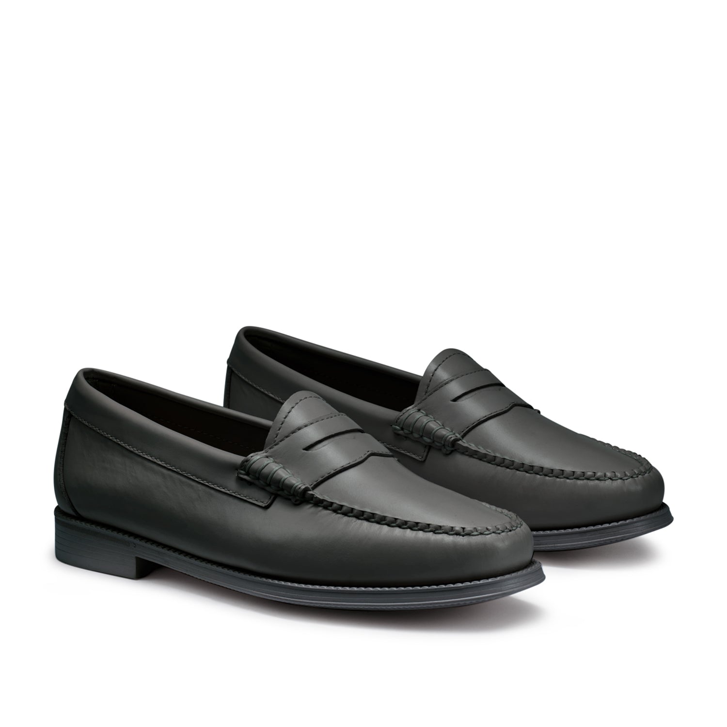 G.H. Bass Women's Whitney Easy Weejun Loafers - Classic Black Leather Slip-On Shoes for Women | Comfortable & Stylish for Work, Office & Casual Outings