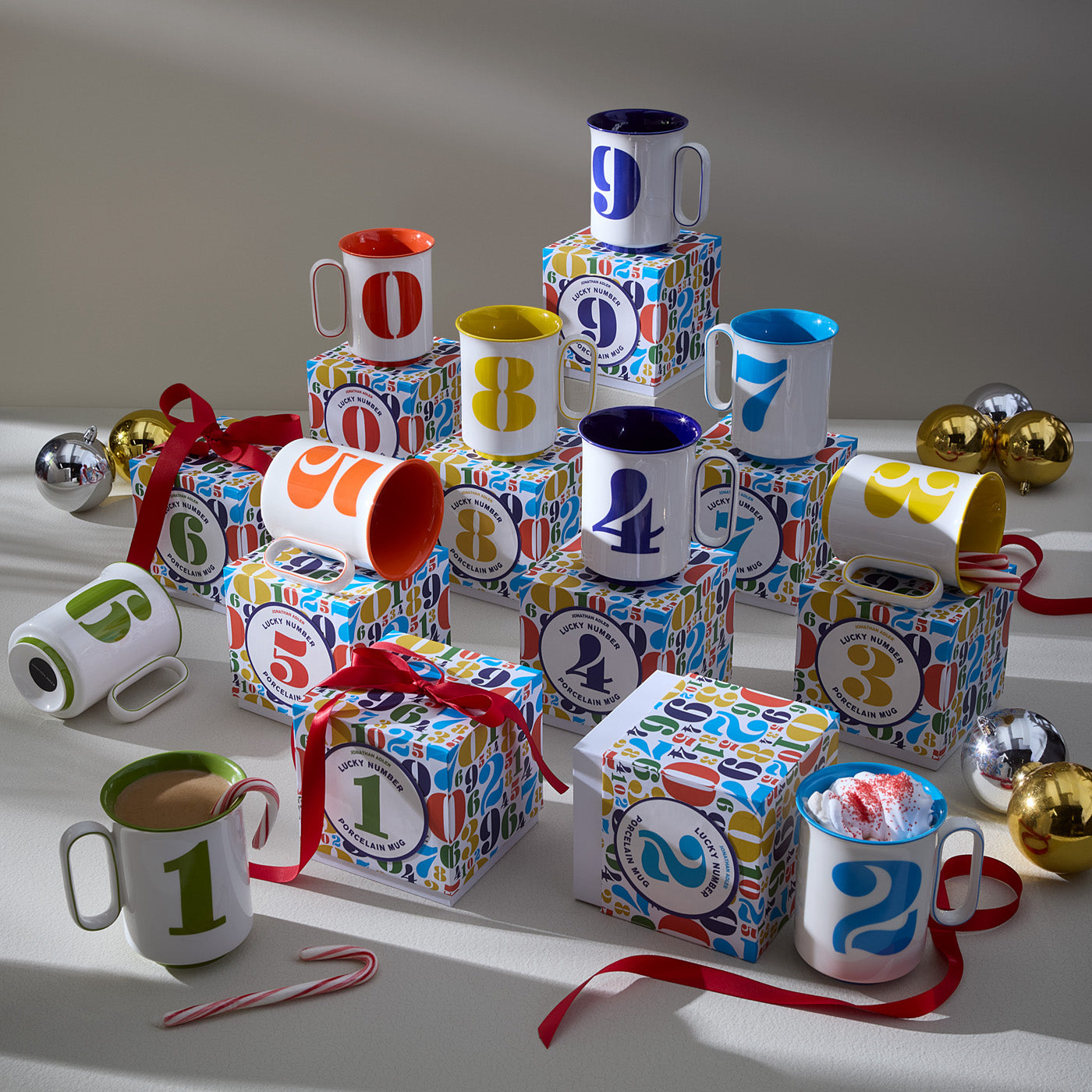 Lucky Number Coffee Mug - Ceramic Cup with Inspirational Numbers for Good Luck - Perfect for Home, Office, or Gift Giving