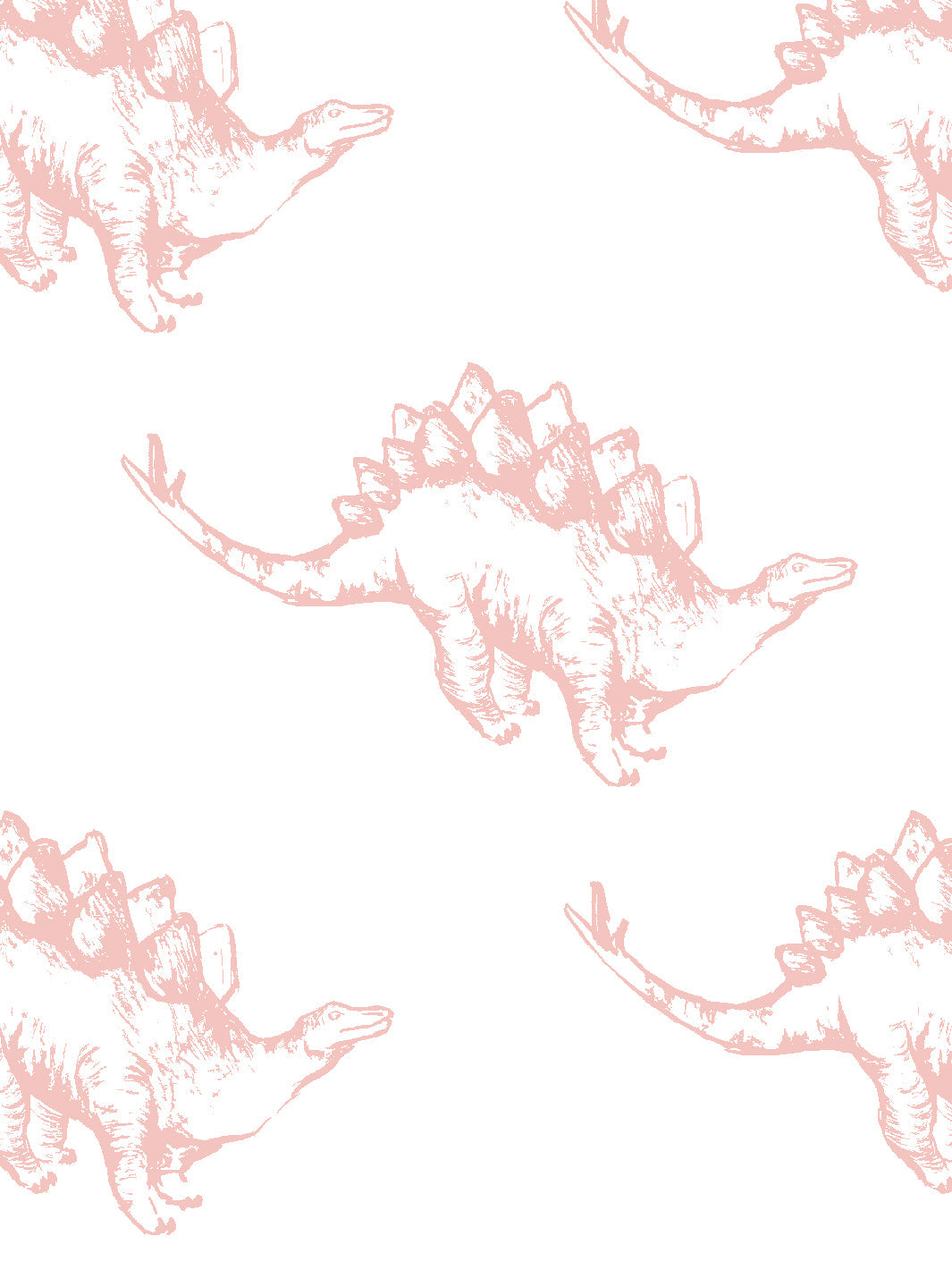Dinos Pink Wallpaper by Tea Collection - Kids Room Decor, Nursery Wallpaper, Dinosaur Themed Bedroom Design