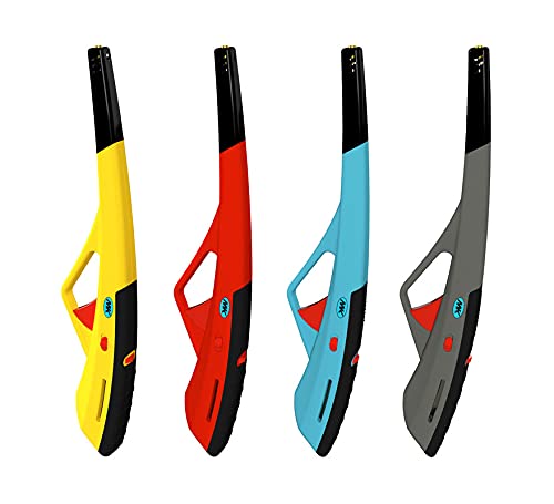 MK Refillable Windproof Torch Lighter - 4PCS Assorted Colors for Fireplace, BBQ, Candles & Outdoor Use - Long Reach Butane Lighter Bulk Pack for Home, Camping & Parties