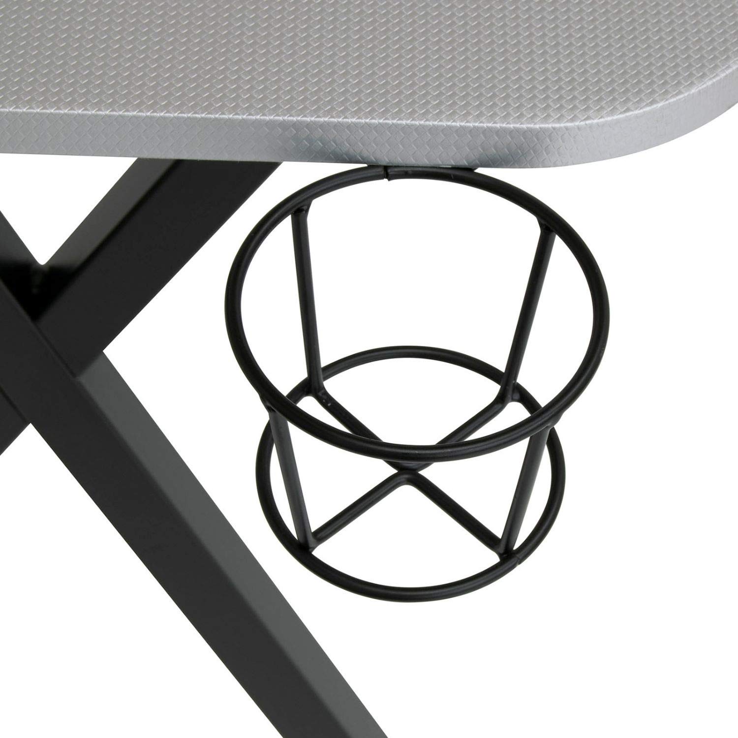 SD STUDIO DESIGNS Challenger Gaming Table - 60 Inch Black & Silver Computer Desk for PC Gamers | Perfect for Esports, Streaming & Home Office Setup