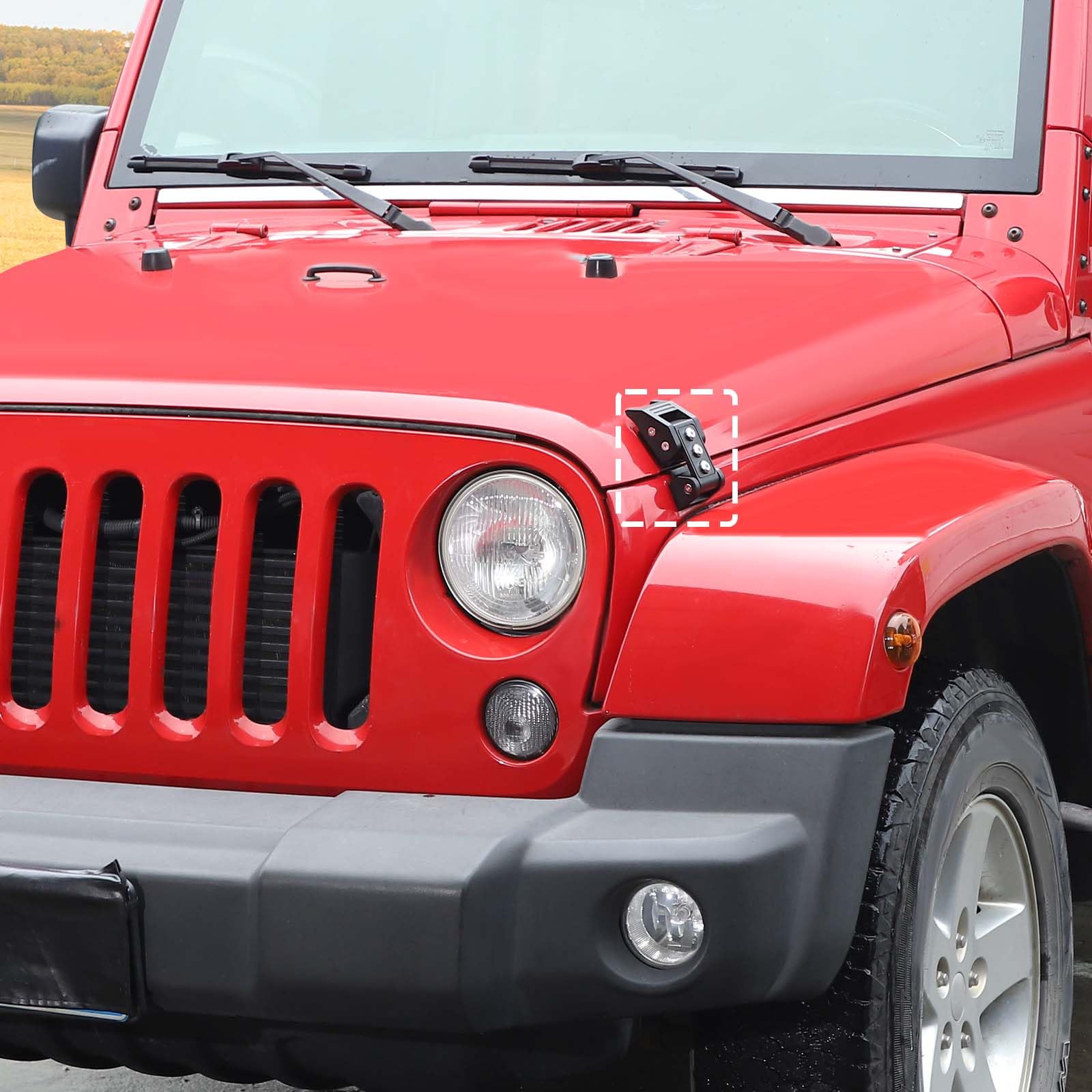 Jeep Wrangler JK JKU JL JLU & Gladiator JT Hood Latches Catch Kit - Black Exterior Accessories (2007-2023 Models) - Extra Screw Style for Enhanced Security - Perfect for Off-Roading & Daily Driving
