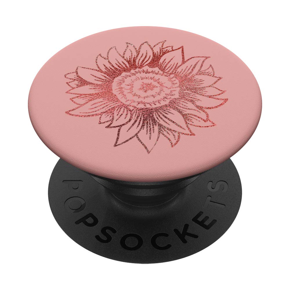 Red Sunflower Rose PopSockets Swappable PopGrip - Phone Grip Stand for iPhone & Samsung - Perfect for Selfies, Gaming & Everyday Use