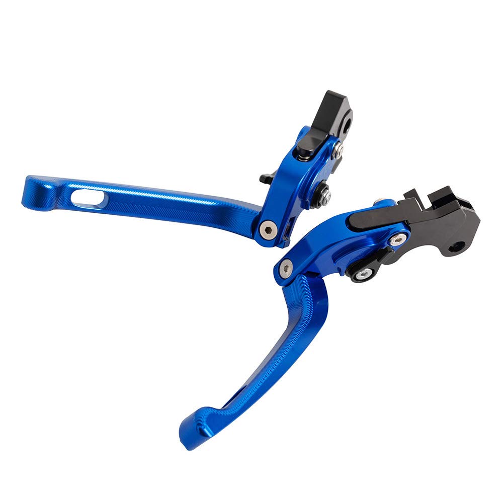 Yamaha YZF R3 2015-2018 & MT03 2015-2018 3D Motorcycle Brake Clutch Handle Lever - CNC Aluminum Alloy Accessories (Blue) - Perfect for Racing, Street Riding and Custom Bike Upgrades