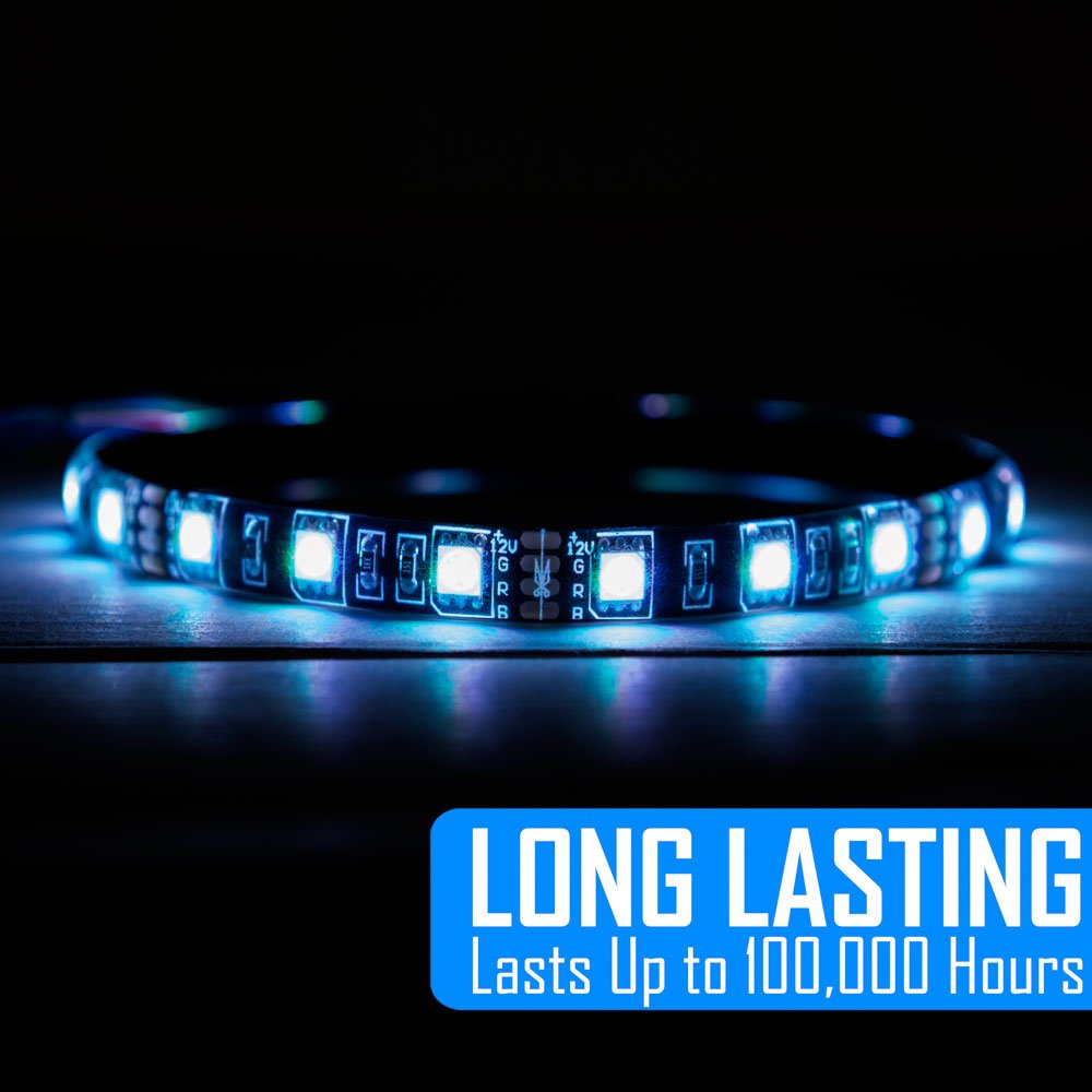 Kingwin RGB LED Strip Lights - 5050 SMD Magnetic Light Strip with Adhesive Backing | ASUS Aura Sync Compatible for PC, Gaming Laptop & Desktop Case Lighting | Perfect for Room Decor, Home Theater & Gaming Setup Ambience