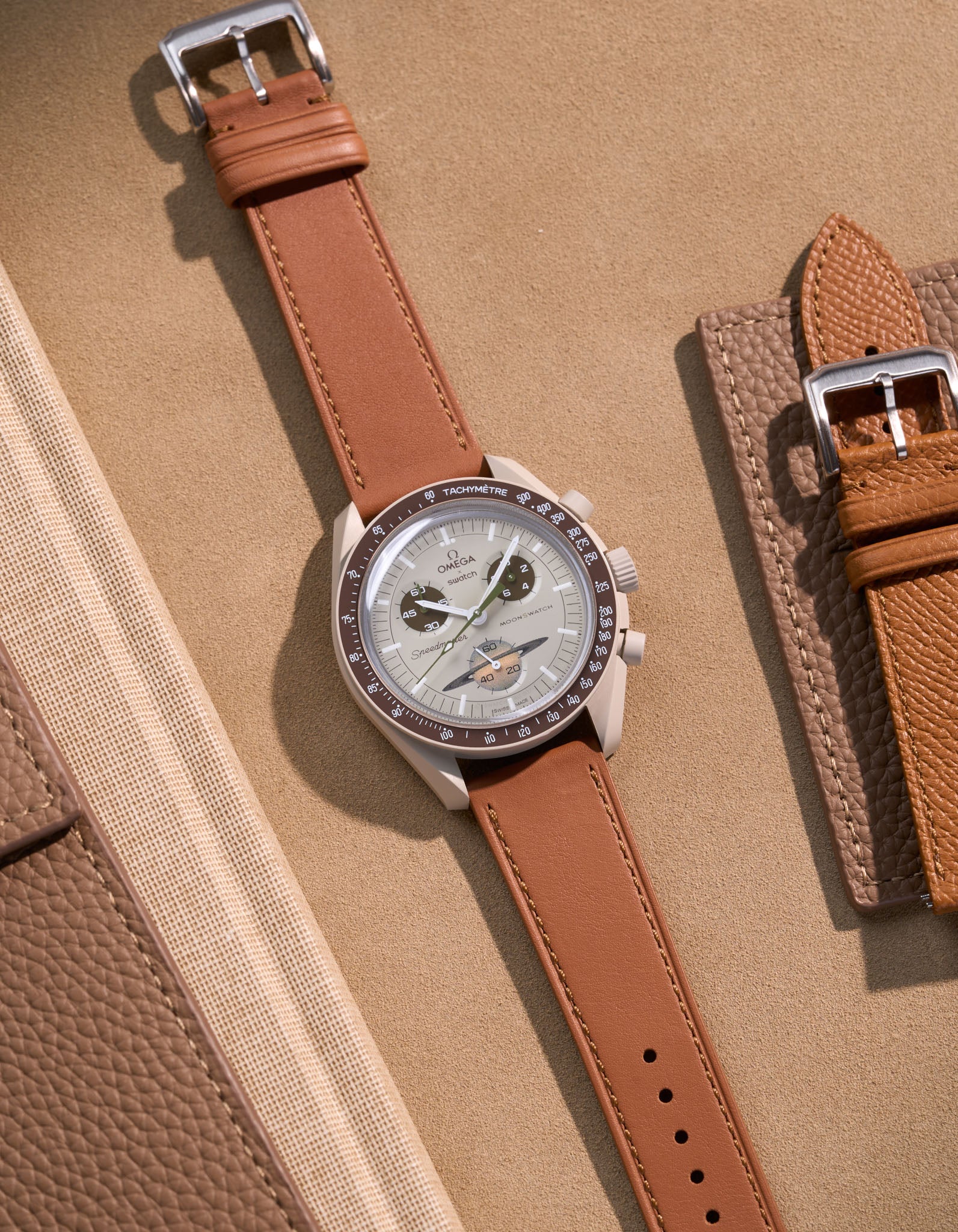 Omega X Swatch Mission to Saturn Replacement Leather Watch Straps – Premium Genuine Leather Bands for Everyday Wear & Dress Occasions