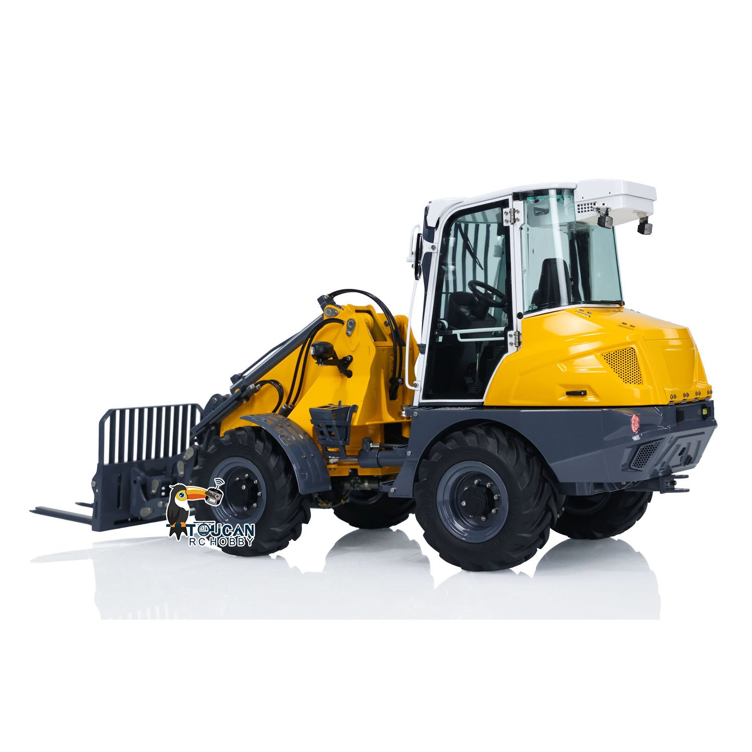 LESU 1/14 Scale RTR Hydraulic RC Telescopic Arm Loader Truck - Metal Construction Forklift with Remote Control for Construction Site Play & Collectible Display