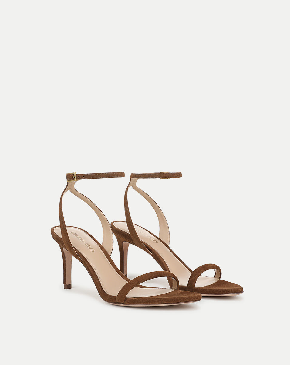 Sylvie Suede Ankle Strap Stiletto Sandals - Women's High Heel Dress Sandals for Party & Evening Wear | Comfortable & Stylish Wedding, Prom, Date Night Shoes