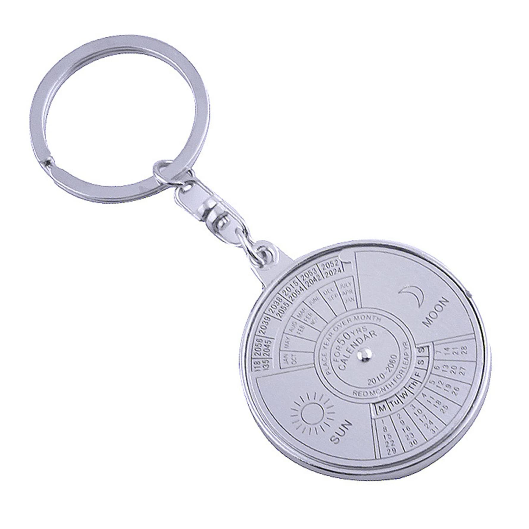 YAOMIN Perpetual Calendar Keychain - 50 Years Gift for Party & Events