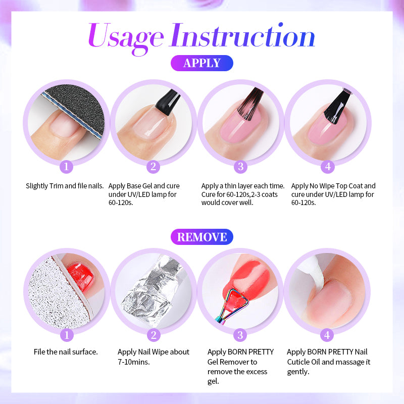 Purple Glitter Gel Nail Polish with Sequins - 15ml Crape Myrtle Shade SG12 for Professional Salon & DIY Manicure at Home