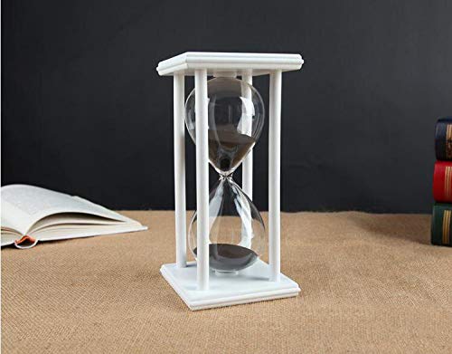 30 Minute Hourglass Sand Timer - Black Decorative Sandglass for Kitchen, Office, Living Room, Bedroom | Perfect for Cooking, Study, Games, Christmas & New Year Decor