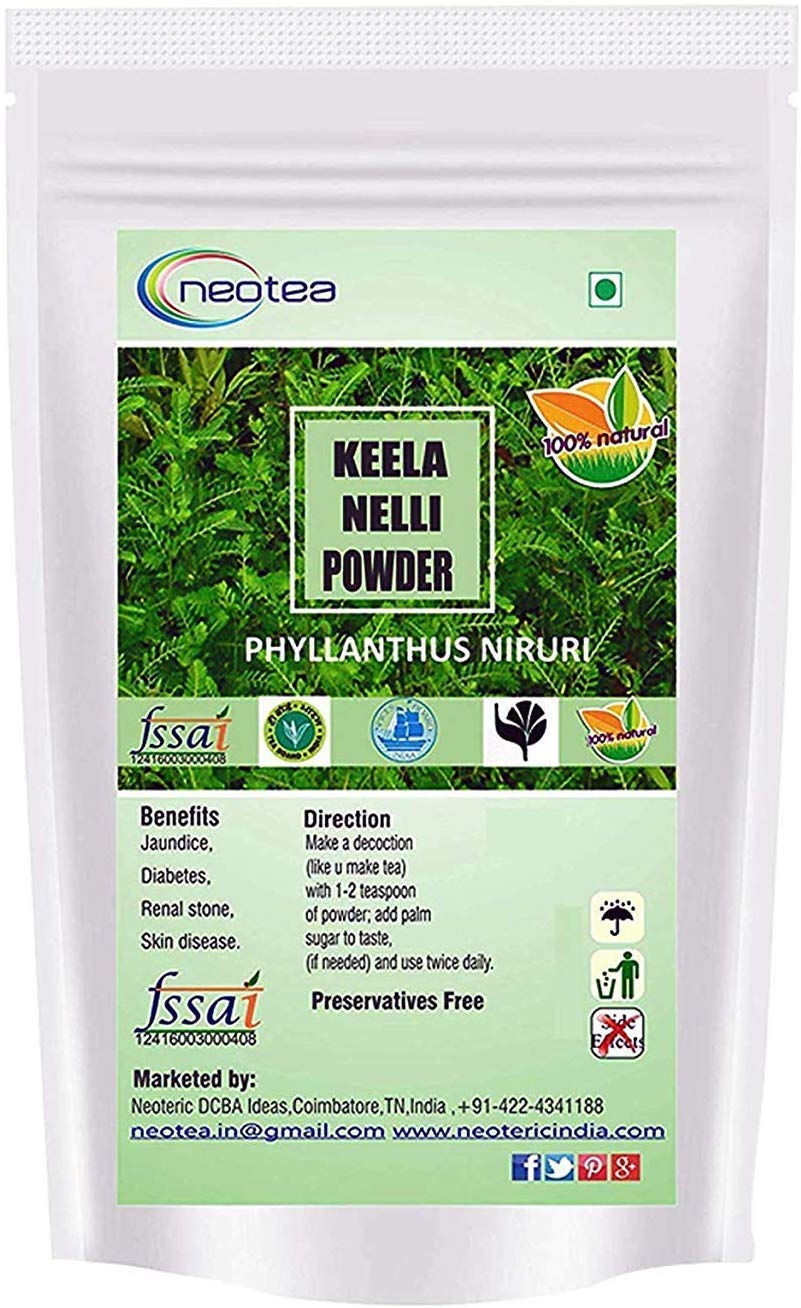 METROL Neotea Keelanelli (Bhumyamalaki/Phyllanthus Niruri) Organic Herbal Powder - 300g | Natural Liver Support & Ayurvedic Detox Supplement for Wellness & Immunity Boost