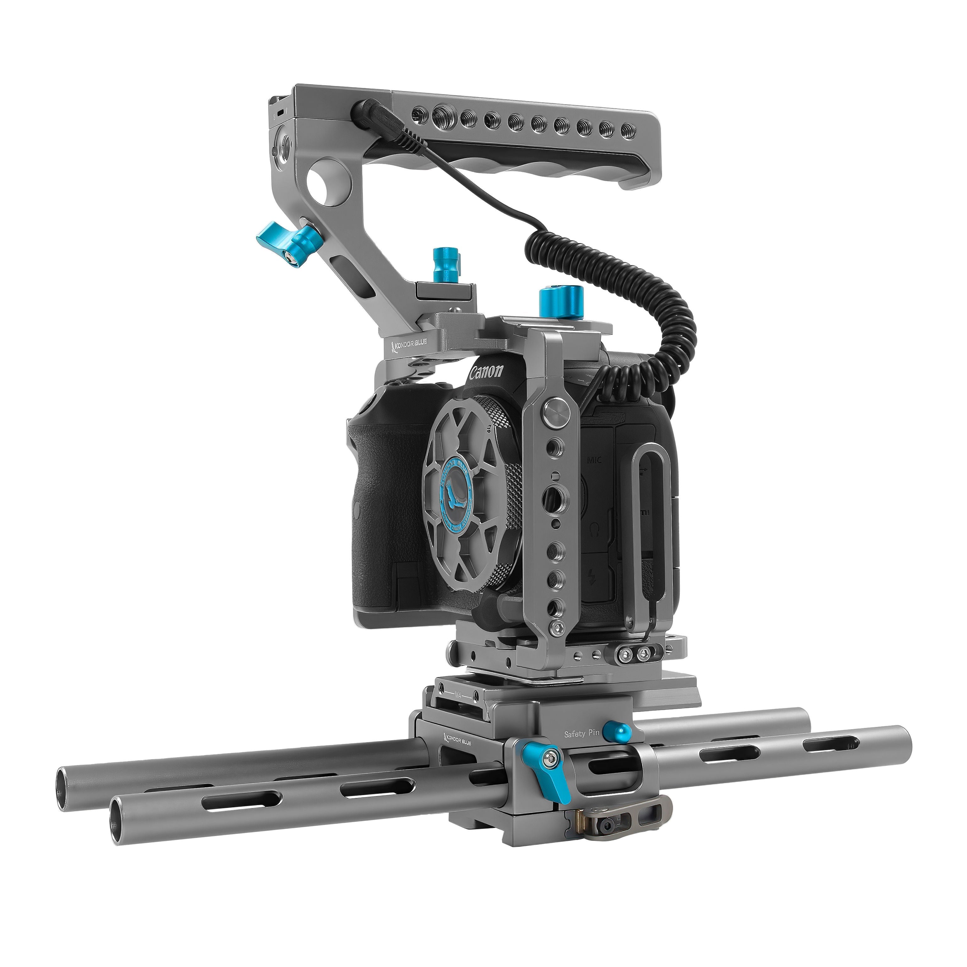 Kondor Blue Canon R5 Base Rig for R5/R6/R Cameras - Space Gray | Professional Camera Stabilizer for Vlogging, Filmmaking & Photography