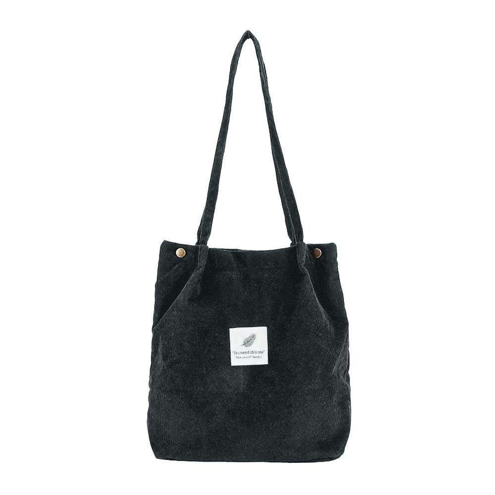 Stylish Women's Corduroy Shoulder Bag - Pure Color Satchel Handbag for Travel & Everyday Use | Durable & Fashionable Crossbody Purse for Work, Shopping & Outings