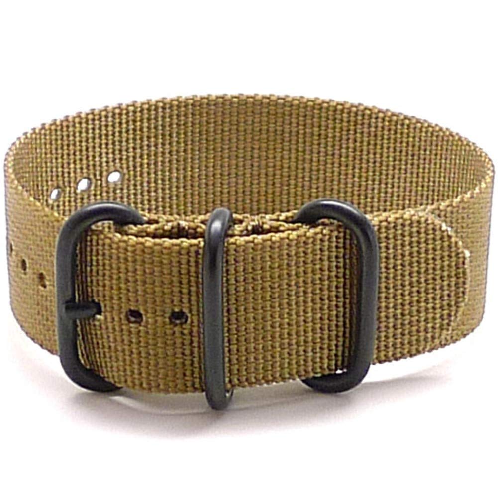 Military Watch Strap 26mm Ballistic Nylon - Sand PVD Buckle for Outdoor & Tactical Use