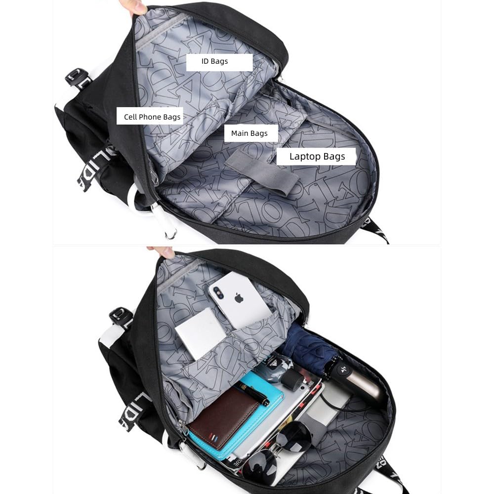 Soccer Idol Laptop Backpack for Men & Women - Durable School & College Backpack with USB Charging Port - Perfect for Travel, Work & University (Black)