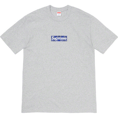 Supreme Bandana Box Logo T-Shirt - Grey Cotton Streetwear Tee for Men & Women | Perfect for Casual Outfits, Street Style & Urban Fashion