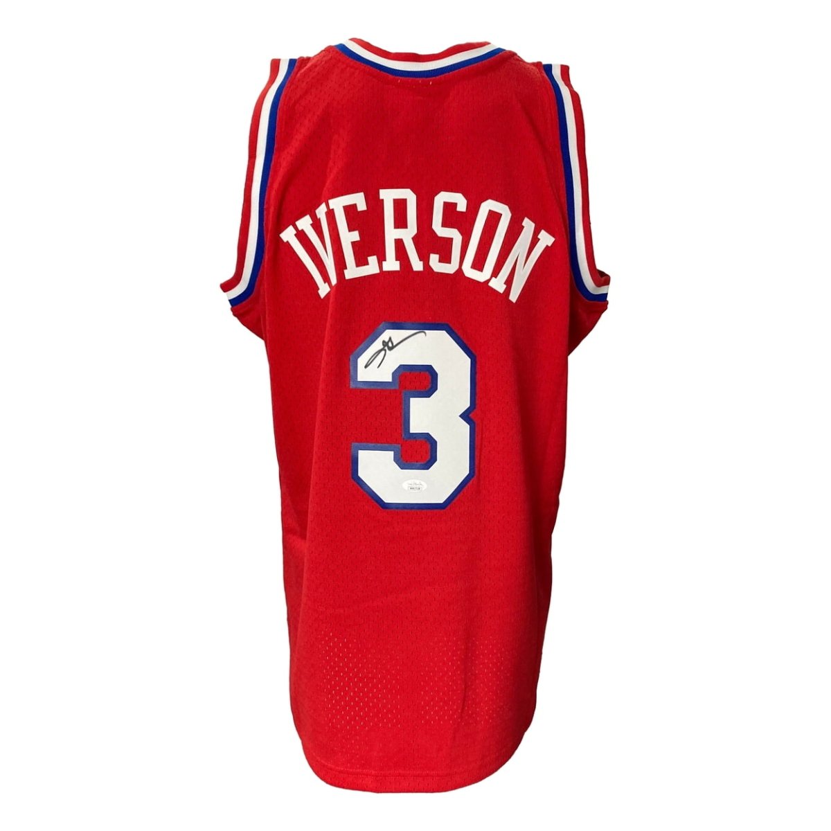Authentic Allen Iverson Signed Philadelphia 76ers 2002-03 Mitchell & Ness Hardwood Classics Swingman Jersey with JSA COA - Perfect for NBA Memorabilia Collectors and 76ers Fans Display