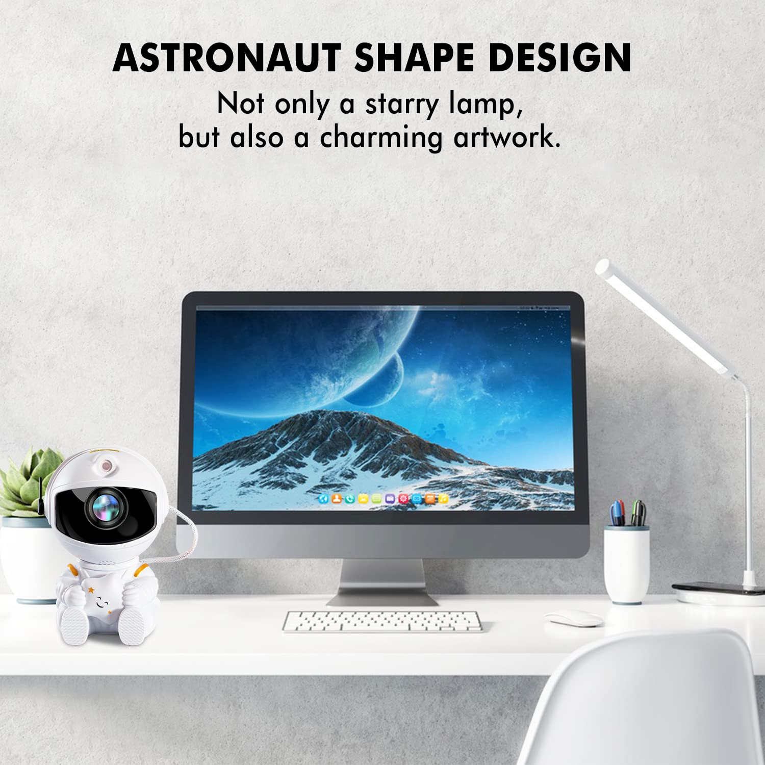 Galaxy Light Projector for Kids & Adults - Astronaut Night Light with Star Projection for Bedroom, Nursery & Playroom - Relaxing Space Themed Ceiling Decor for Sleep, Meditation & Parties
