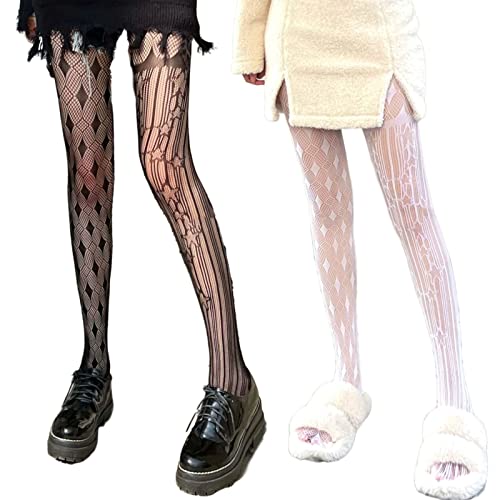 2pcs Black & White Stars Rhombus