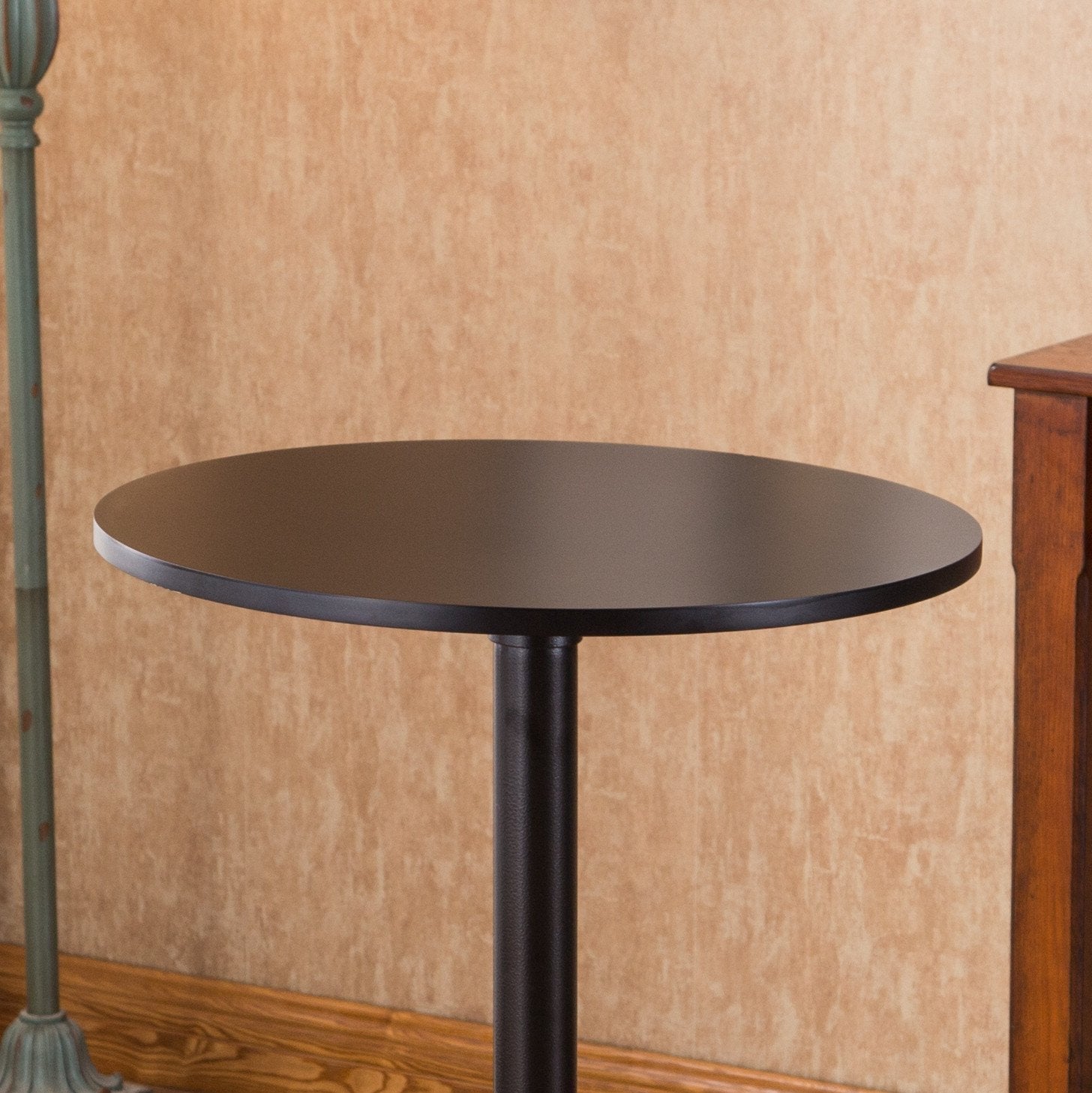 Roundhill Furniture Belham 36 Inch Black Adjustable Height Metal Bar Table - Perfect for Home Bars, Kitchen Islands & Outdoor Entertaining