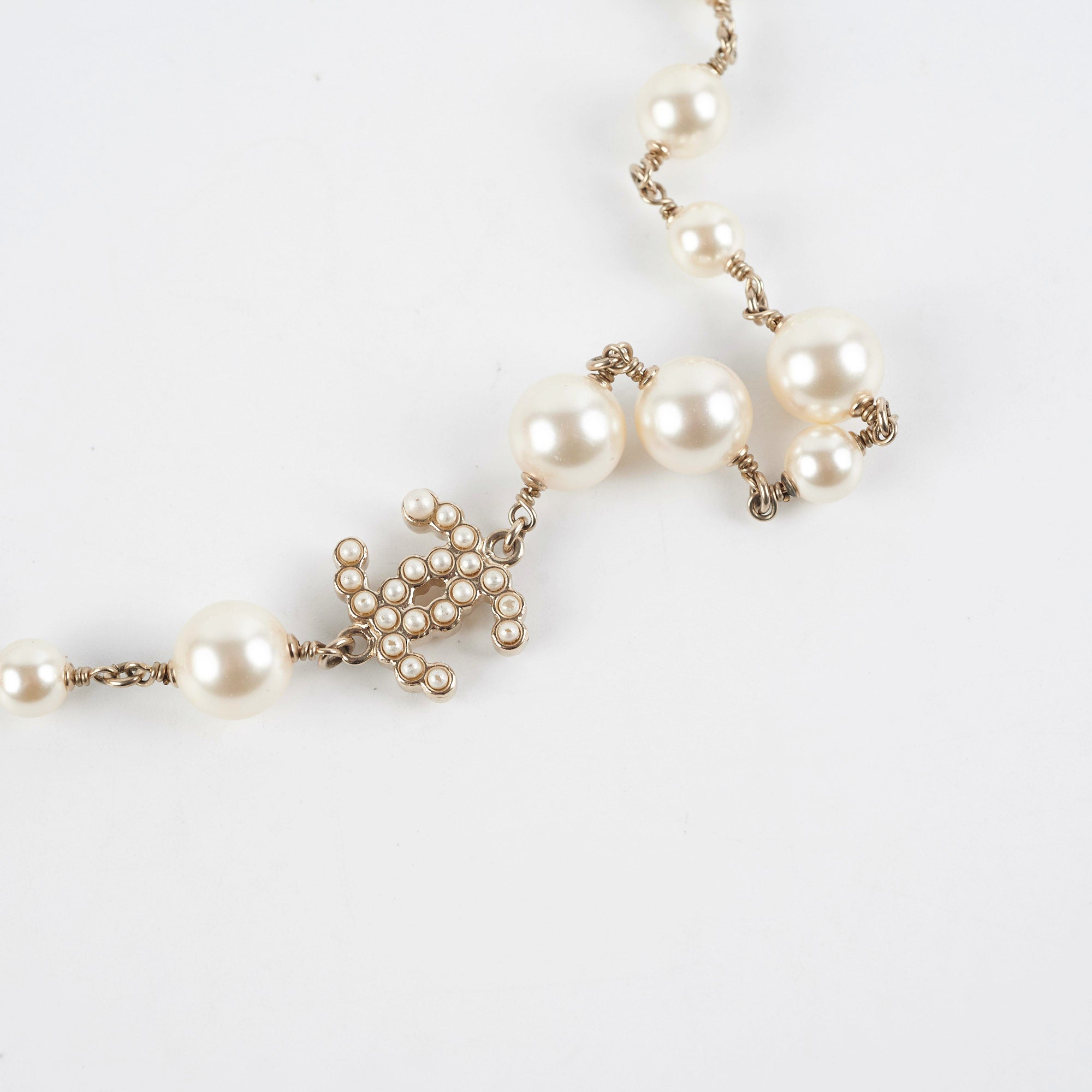 Chanel Inspired Pearl Long Necklace - Elegant Costume Jewelry for Women - Perfect for Parties, Weddings & Evening Events