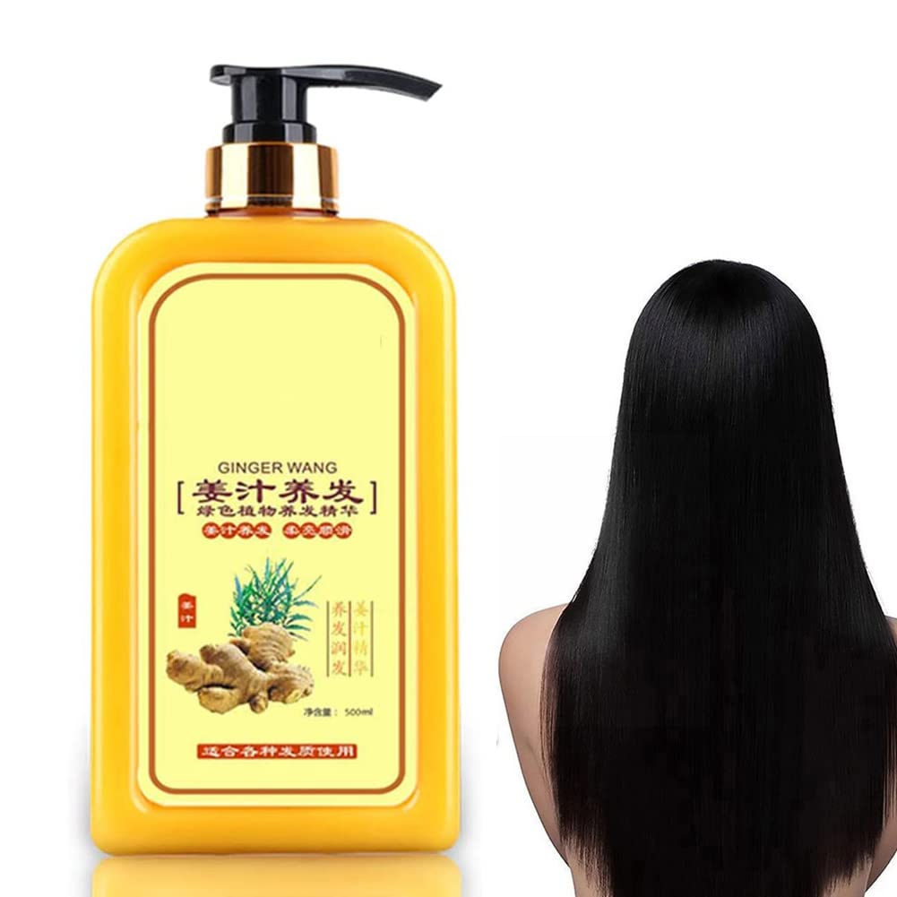 Ginaday Instant Ginger Hair Regrowth Shampoo 500ml - Natural Ginger Shampoo for Hair Growth & Thinning Hair Treatment | Anti-Hair Loss & Scalp Care | Promotes Thicker, Healthier Hair | Perfect for Daily Use & Hair Recovery