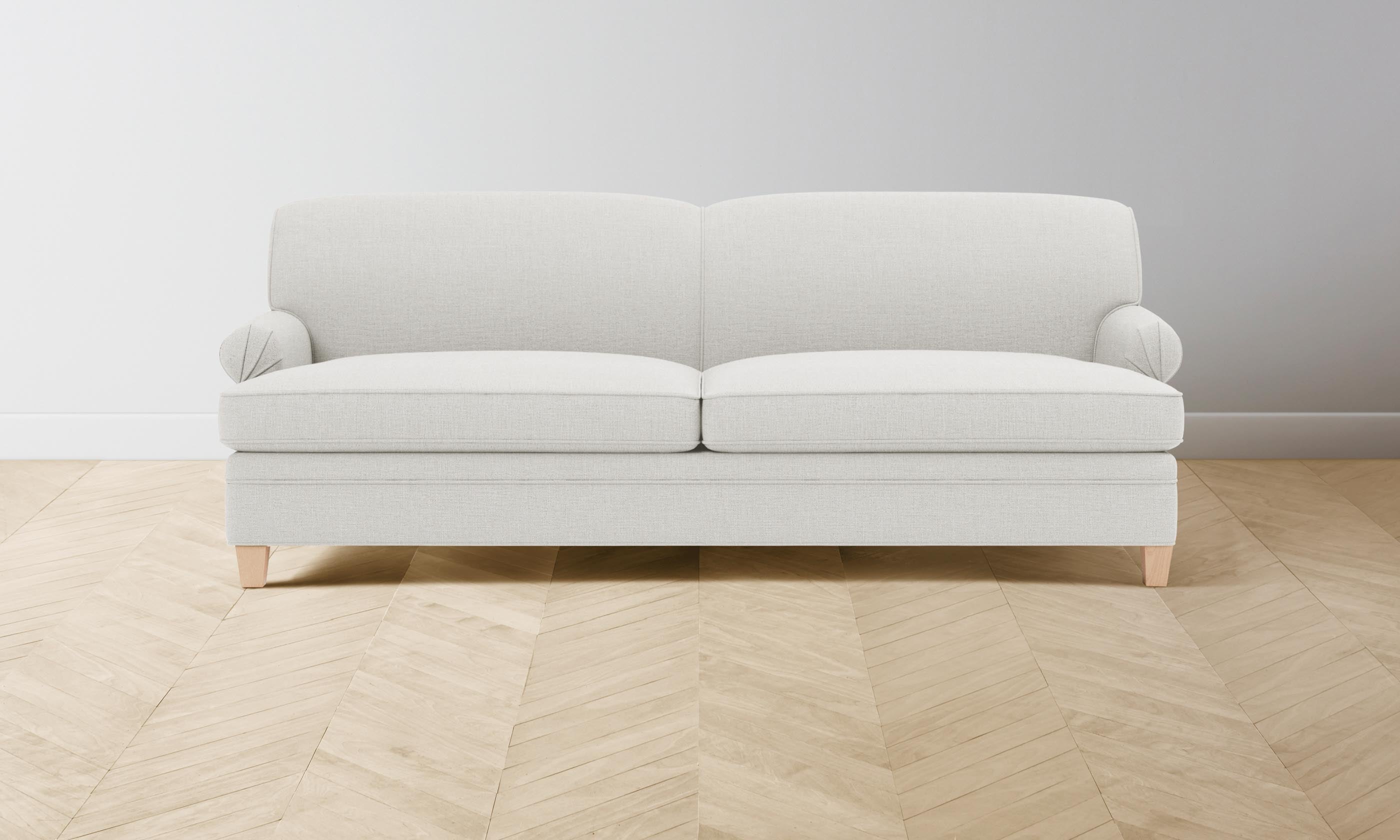 Carmine Sofa - Premium Belgian Linen Upholstery in Egret White | Modern Living Room Furniture for Comfortable Seating & Stylish Home Decor