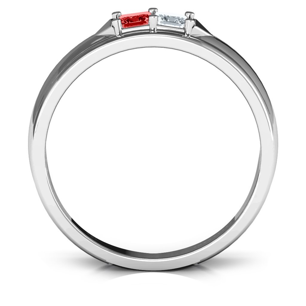 JEWLR Sterling Silver Men's Timeless Romance Ring - Elegant Wedding Band for Men, Anniversary Gift, Promise Ring - Perfect for Proposals, Engagements & Special Occasions