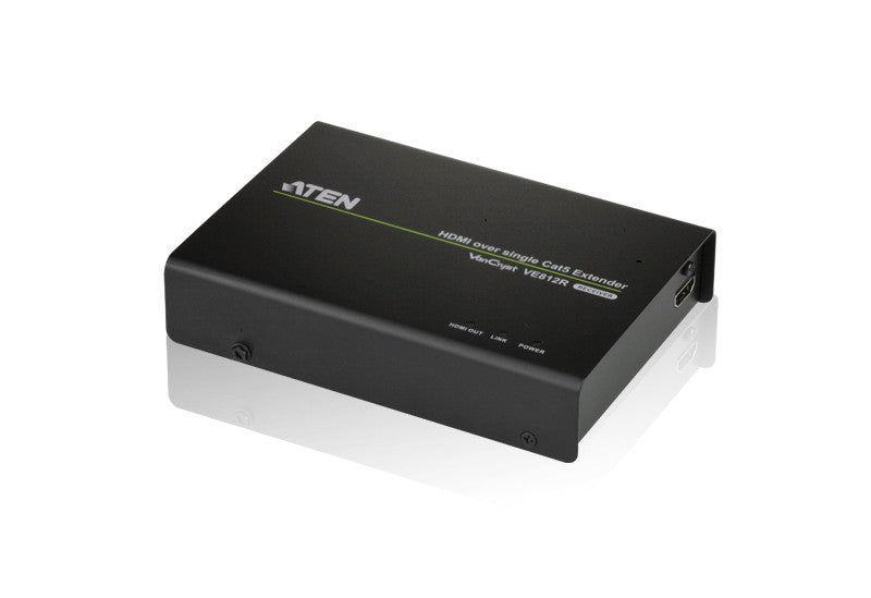 Aten VE812R HDMI Over Single Cat5 Receiver - Extend HDMI Signals Up to 328ft | Compatible with VS1814/1818T | Ideal for Home Theater, Conference Rooms & Digital Signage