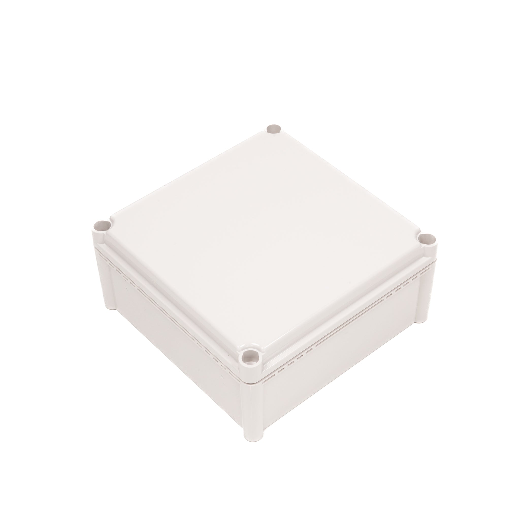 Boxco S Series 11.02 x 11.02 x 5.12 Inch (280x280x130mm) Waterproof Plastic Enclosure - IP67 Rated, IK08 Impact Resistant, ABS Material with Grey Screw-On Cover - Ideal for Outdoor Electronics, Industrial Equipment & DIY Projects