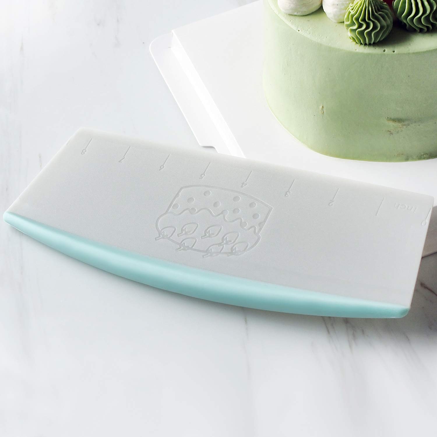 Multi-Purpose Plastic Pastry Bench Scraper & Dough Cutter with Measuring Scale - Ideal for Baking Bread, Pizza Dough, Cake Decorating & Kitchen Prep | Essential Baking Tool for Home Cooks & Professional Chefs