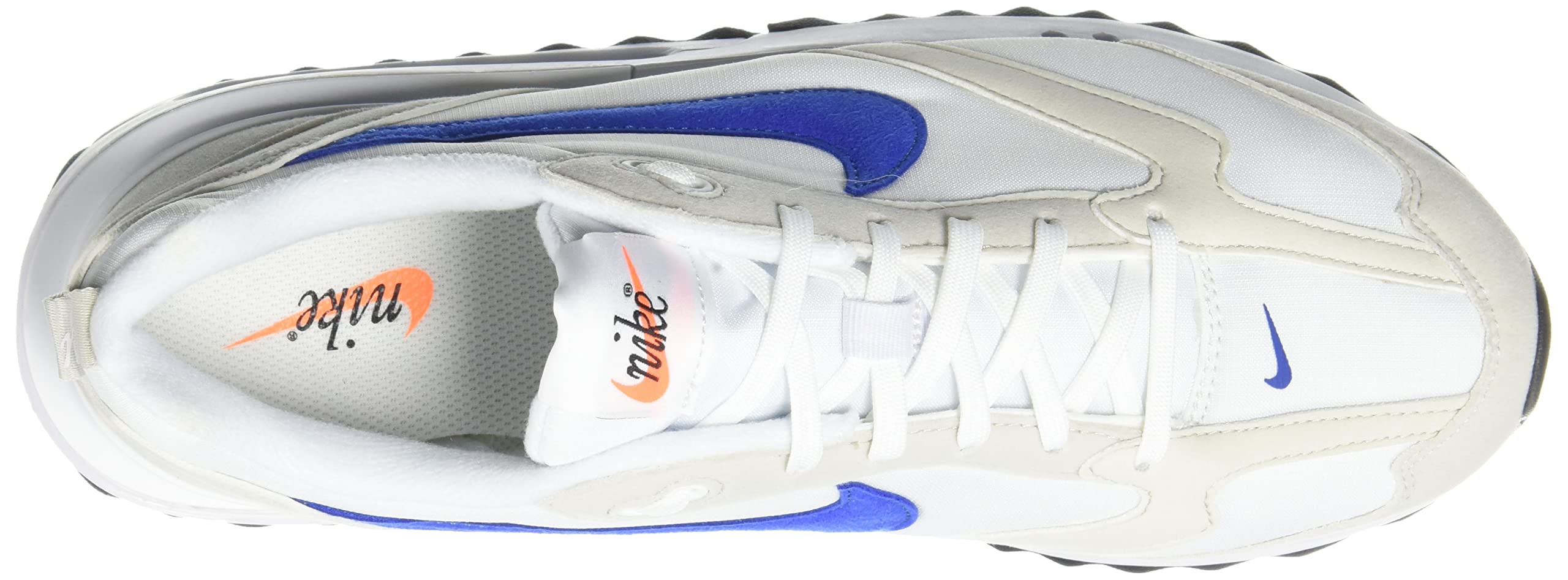 Nike Men's Air Max Dawn Running Shoes - White/Light Bone/Black/Game Royal - Size 9 | Lightweight Comfort for Jogging, Gym & Casual Wear