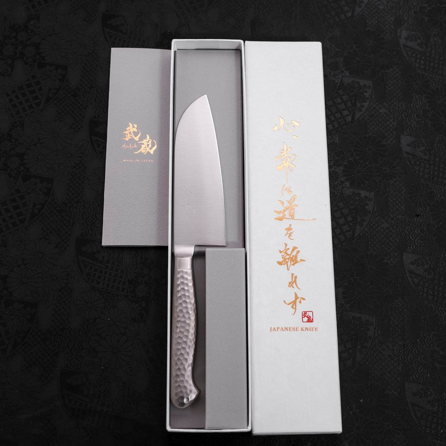 Premium Santoku Knife 120mm - VG-5 Stainless Steel Blade with Polished Western Handle - Perfect for Slicing, Dicing & Chopping Vegetables, Meat & Fish