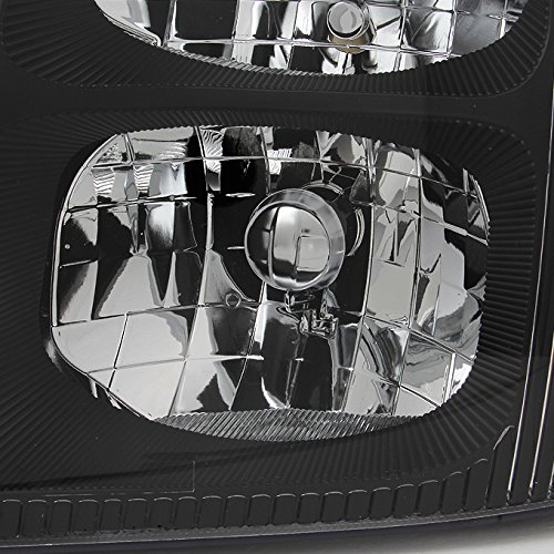 AKKON Black Bezel HID Xenon Headlights Replacement Set for Cadillac Escalade - Upgrade Front Lamps for Improved Night Visibility & Style | Perfect for Off-Roading, City Driving & Car Customization