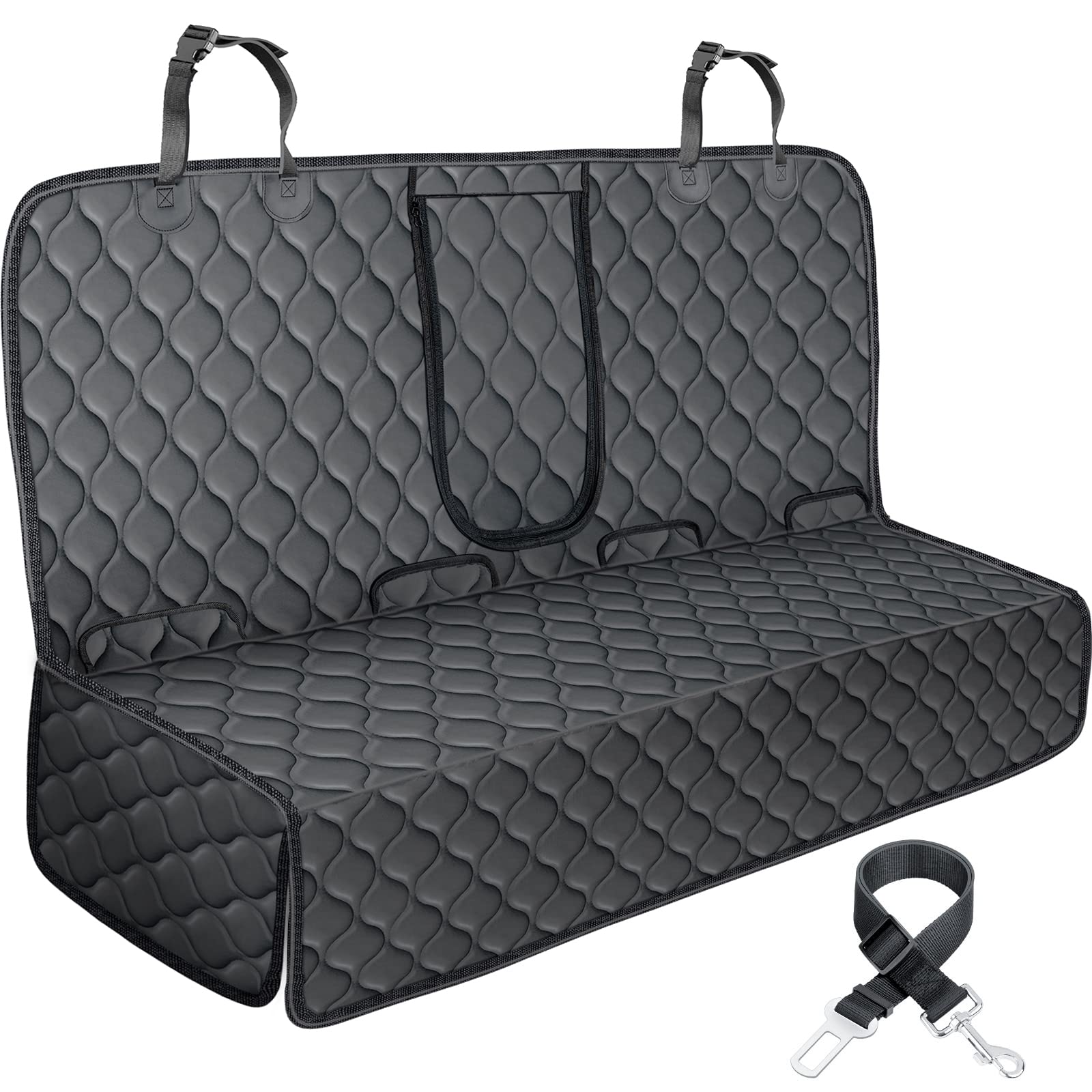 URPOWER Waterproof Dog Car Seat Cover - Non-Slip Back Seat Protector for Pets & Kids, Fits SUVs, Trucks & Cars with Middle Armrest | Perfect for Travel, Road Trips & Daily Commutes
