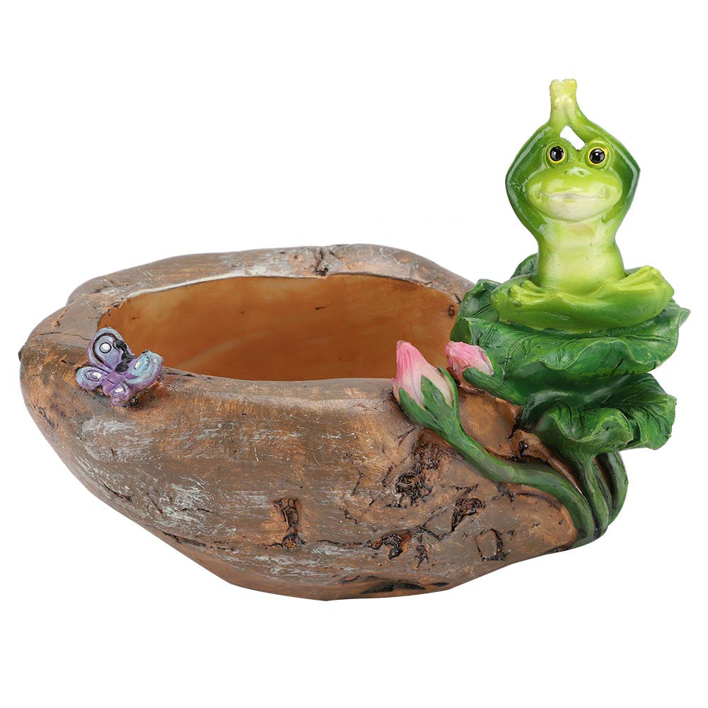 Buachois Mini Resin Cartoon Animal Flower Pot with Drainage - Cute Desktop Succulent Planter, Home Decor & Gift Idea for Plant Lovers | Perfect for Office Desk, Bedroom Decor, and Small Indoor Plants