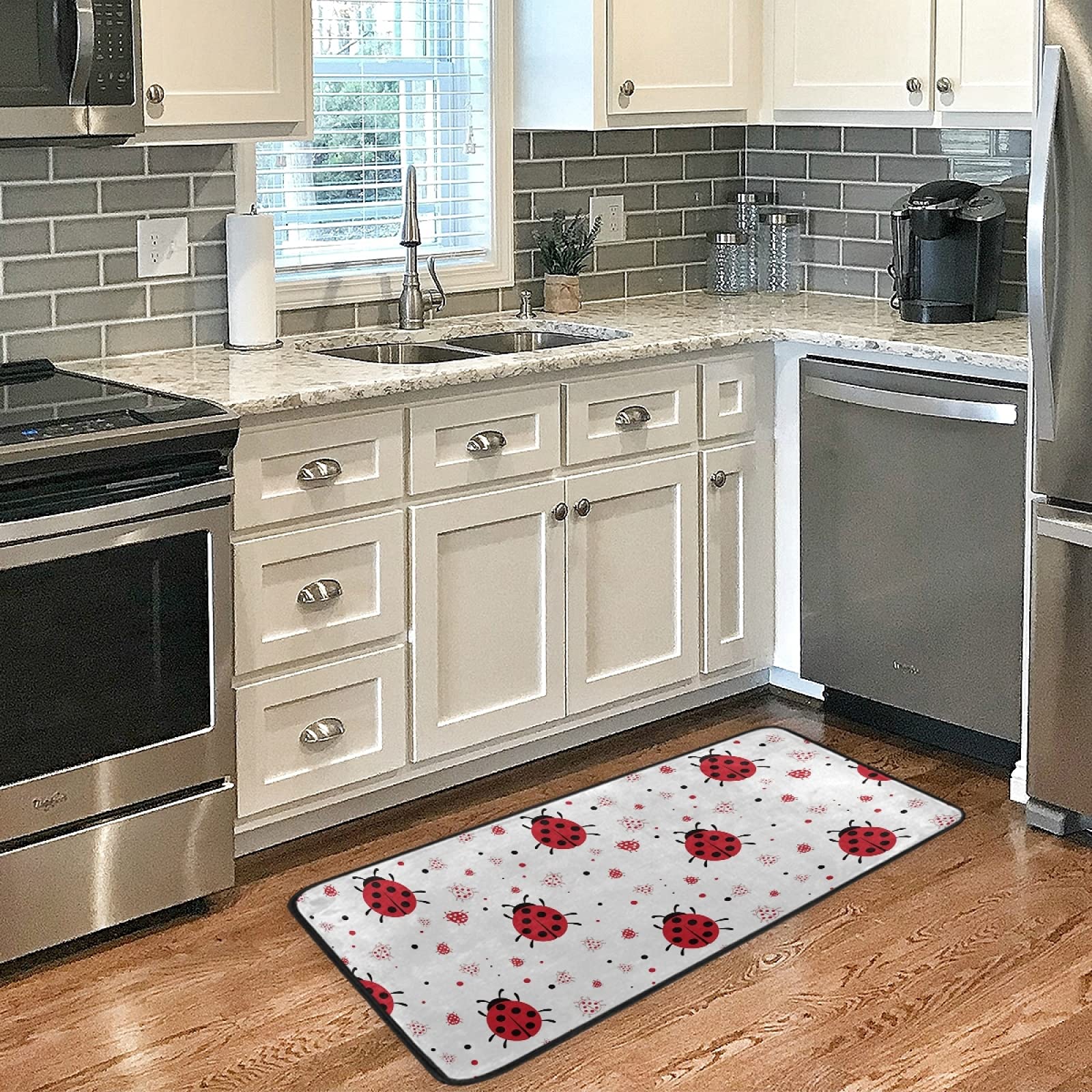 SUABO Non-Slip Ladybugs Kitchen Mat - 39