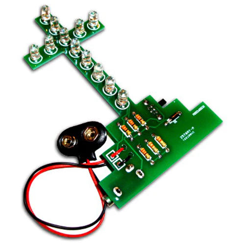 LED Soldering Practice Kit for Beginners - Colorful Flashing Cross DIY Electronics Project | STEM Learning, Hobbyist & Educational Use