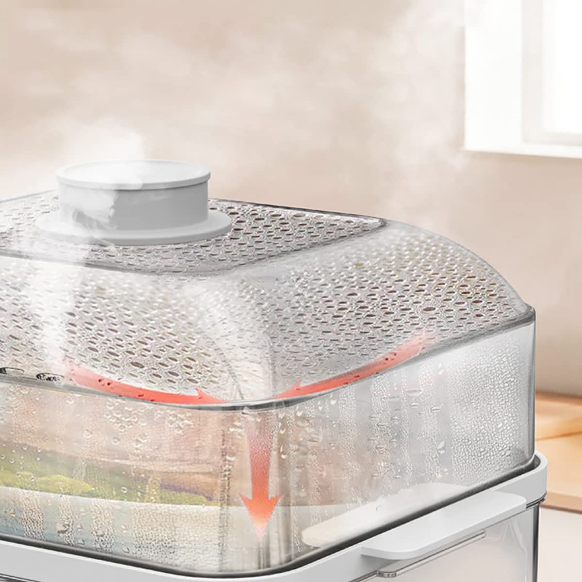 YUNYN 3-Tier Electric Food Steamer 18L/24L - Stainless Steel Steam Rack, 6 Preset Cooking Modes, Stackable Baskets for Vegetables & Meat - Perfect for Healthy Cooking, Meal Prep & Large Family Dinners