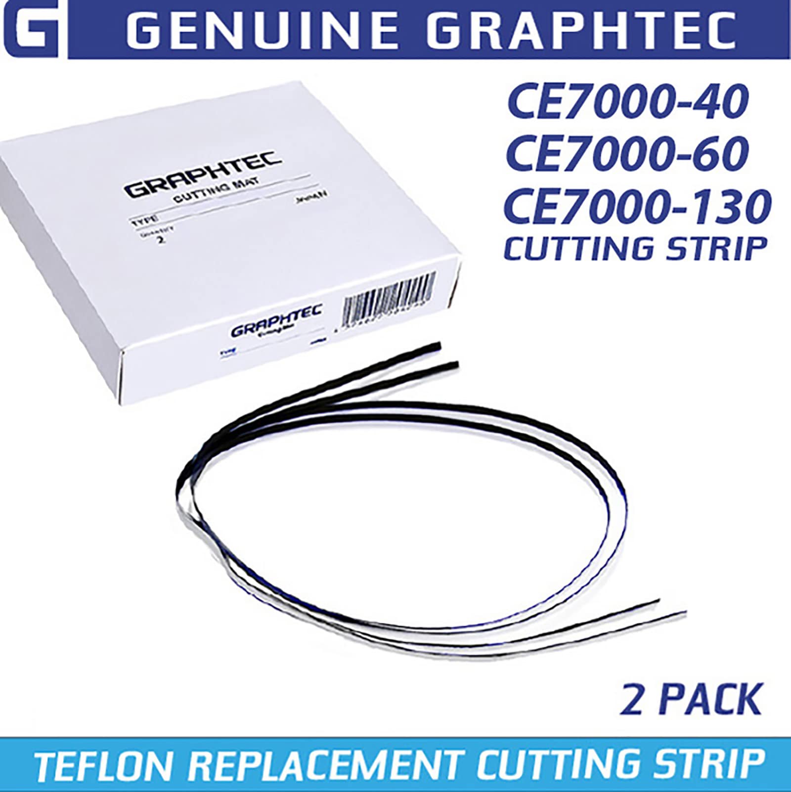 GRAPHTEC CE7000-130 Teflon Cutting Mat Replacement Strips (2 Pack) - Compatible with Cutter, Trimmer & Plotter Machines - Perfect for Vinyl Cutting, Sign Making & Craft Projects