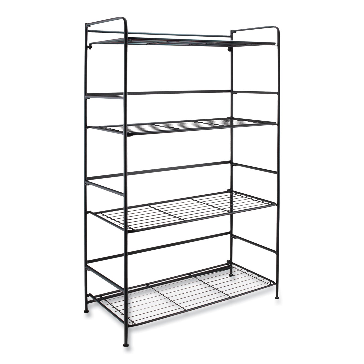 Advantus Black FlipShelf 4-Tier Shelving Unit - 26.5
