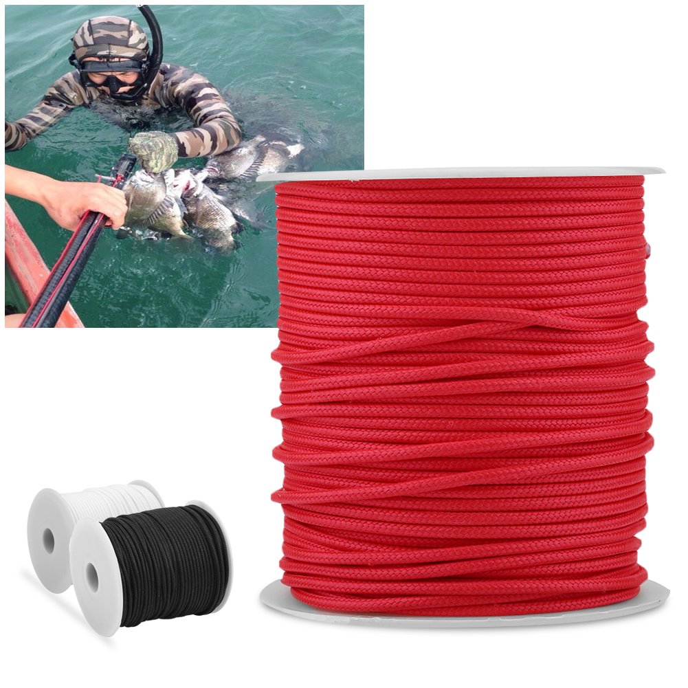 Dilwe High-Strength Fishing Line for Speargun Reel | Durable Tie-Downs Gear for Fishing & Camping (Red) | Perfect for Saltwater Fishing, Boat Trips & Outdoor Adventures