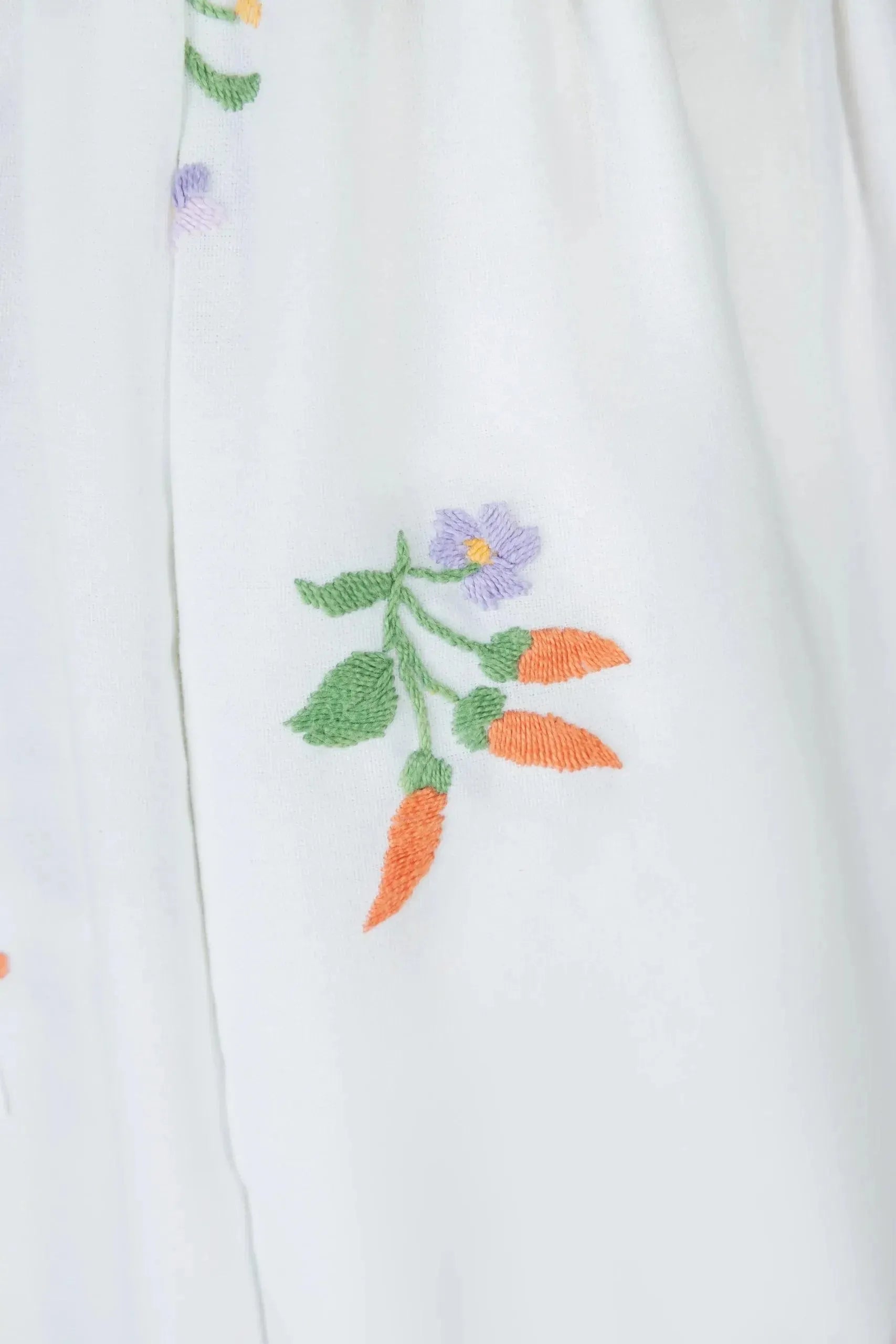 Embroidered Linen Pants for Women - Breathable Summer Wide Leg Trousers - Perfect for Beach, Vacation & Boho Style Outfits