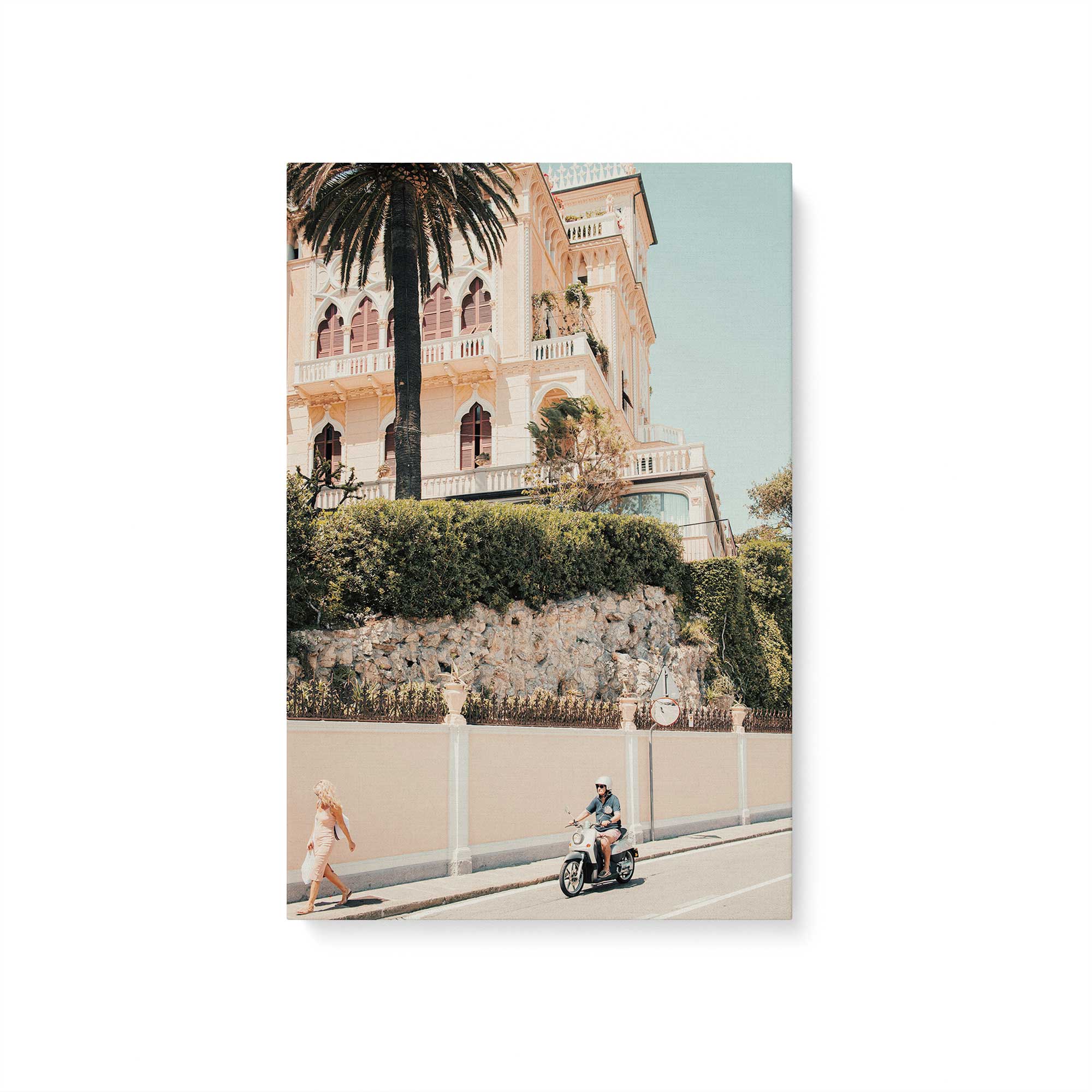 Coastal Villa Canvas Wall Art Print - Beach House Decor for Living Room, Bedroom & Office - Perfect for Coastal & Nautical Theme Interiors