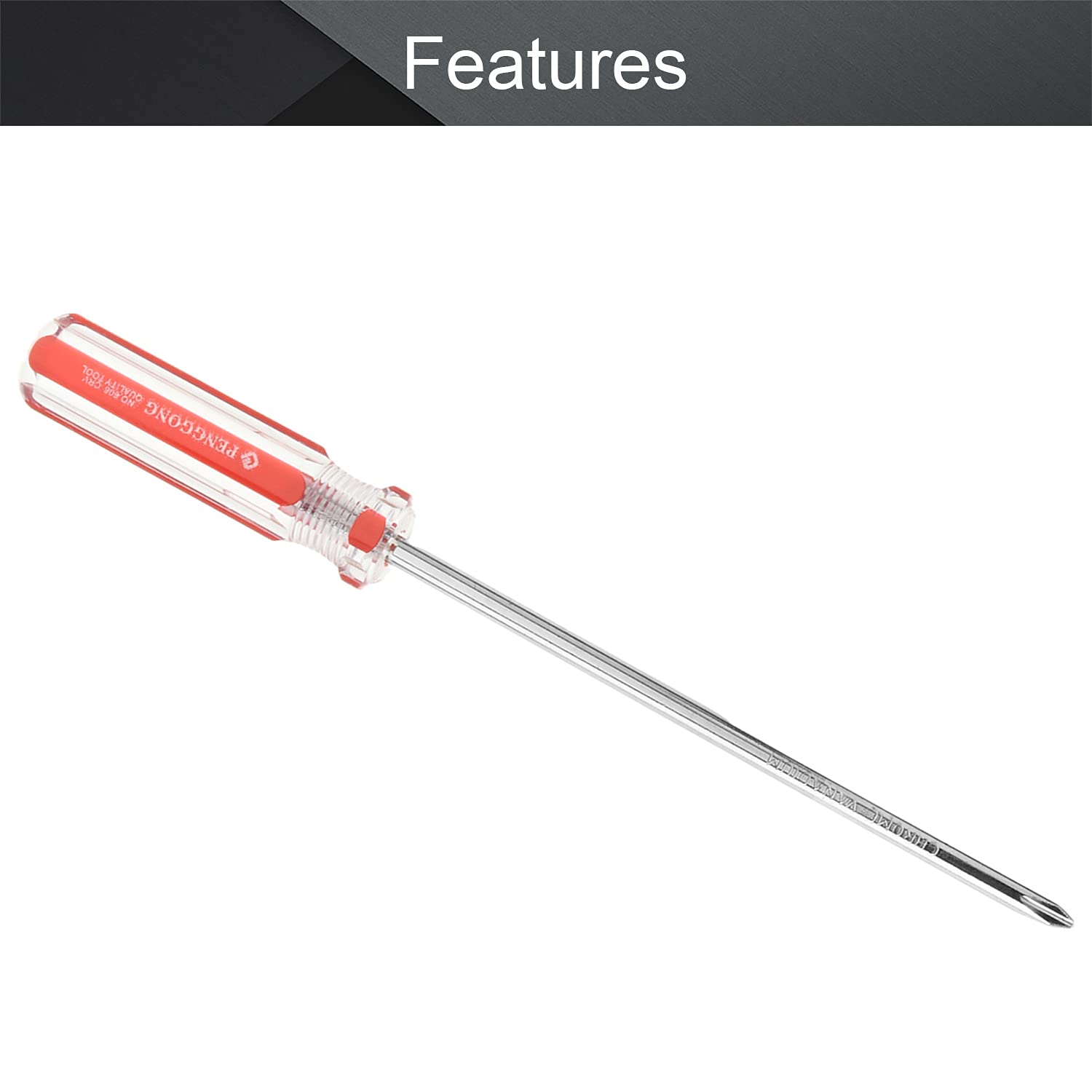Utoolmart 6mm Phillips Screwdriver with Magnetic Cross Head Tip - 150mm 45# Steel Shaft & 85mm Ergonomic Plastic Handle - Perfect for Home Repair, DIY Projects & Crafts (1-Piece) - Ideal for Electronics Assembly, Furniture Fixing & Small Appliance Maintenance