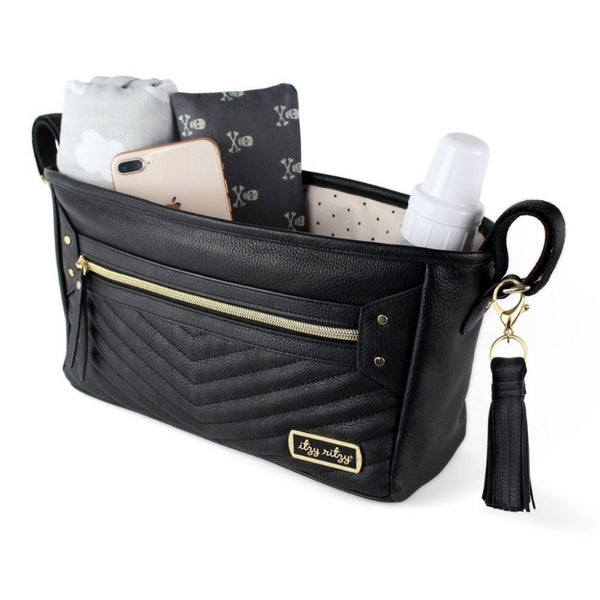 Itzy Ritzy Stroller Organizer - Premium Baby Stroller Caddy with Multiple Pockets for Diapers, Bottles & Essentials - Perfect for Shopping, Walks & Travel