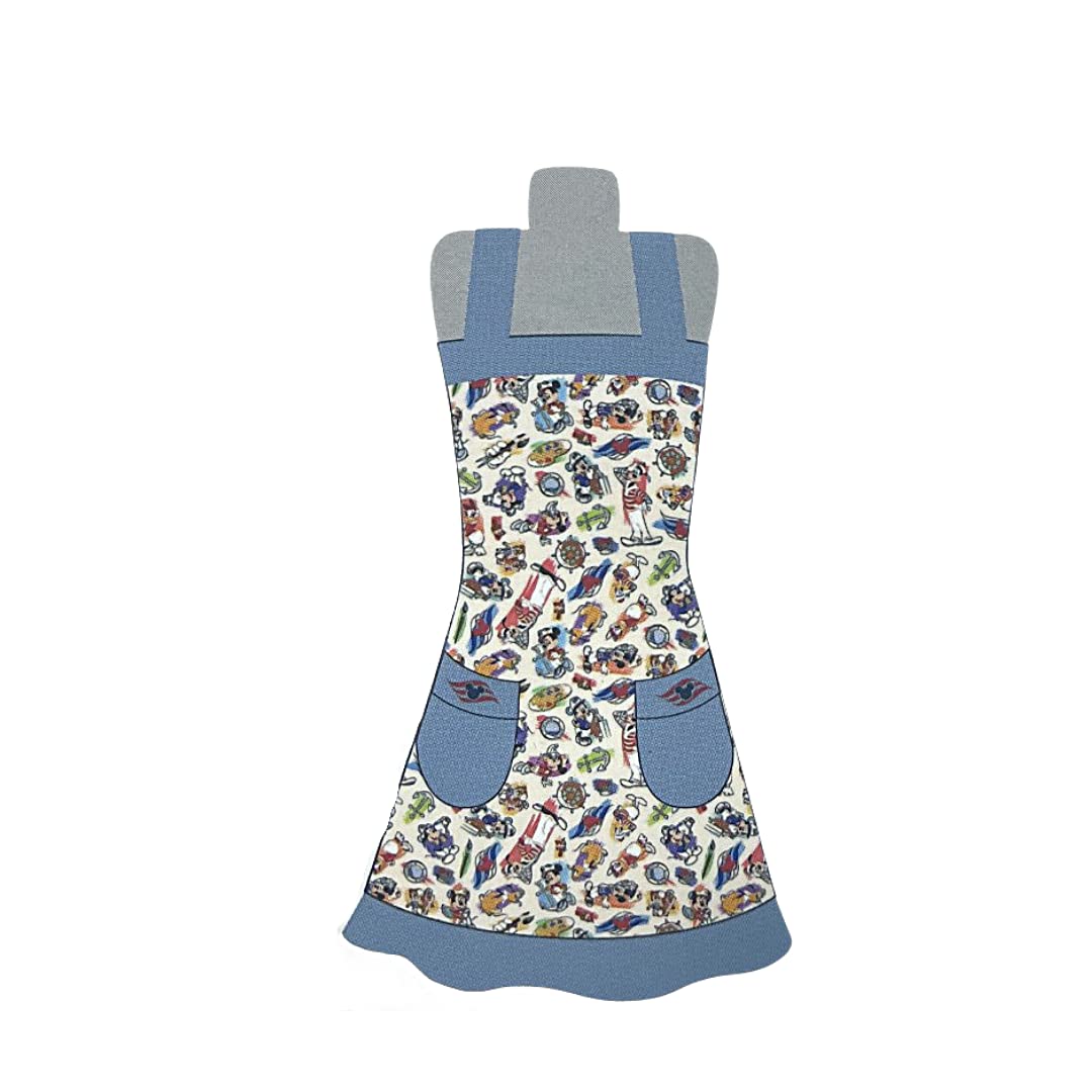 **Disney Cruise Line Ink and Paint Festival Apron - Premium Cotton Chef Apron for Cooking, Baking & Art - Perfect for Disney Fans & Cruise Enthusiasts**