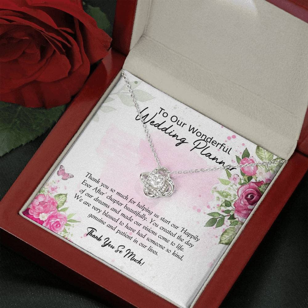 Love Knot Necklace - Elegant Wedding Planner Gift for Bride, Bridal Party & Event Organizers | Perfect Thank You Gift for Wedding Planning & Card Accessories | Ideal for Ceremonies, Rehearsal Dinners & Bridal Showers