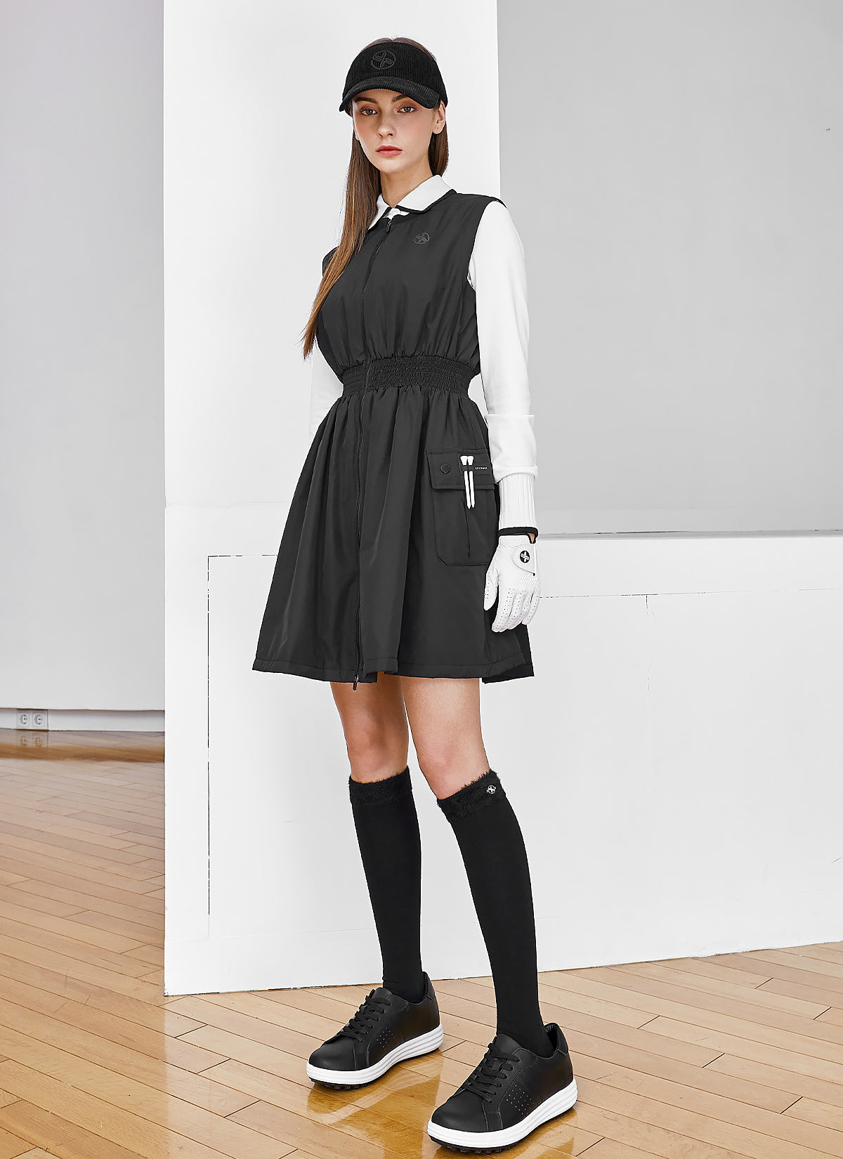 Big Pocket Padded Zip Up Dress - Women's Stylish Casual Hooded Dress with Front Pockets | Perfect for Everyday Wear, Running Errands & Weekend Outings